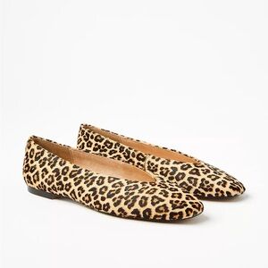 LOFT Cheetah Print Haircalf High Vamp Flats